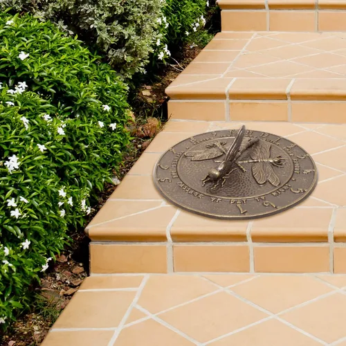 Miniatura 3 de Whitehall Products Reloj de sol de libélula de bronce francés