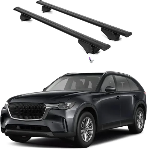 Miniatura 23 de ERKUL - Barras transversales de techo para Alfa Romeo Stelvio 2017-2026 Barras transversales de aluminio con cerradura antirrobo para techo