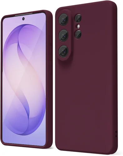 Miniatura 53 de oakxco Funda para teléfono Samsung Galaxy S21 Ultra con agarre de silicona líquida, bonita funda delgada y delgada de goma suave de TPU lisa