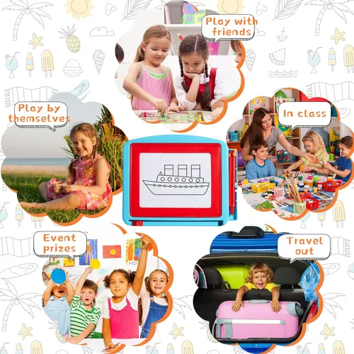 Miniatura 7 de Tinlade Paquete de 24 mini pizarras magnéticas de dibujo para niños, pequeña almohadilla de dibujo borrable, tableta de escritura para niños