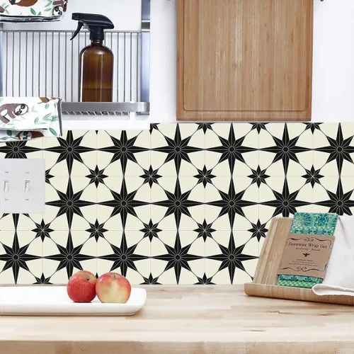 Miniatura 5 de 16 calcomanías decorativas para azulejos estilo mandala, autoadhesivas, removibles, para salpicaduras, cocina, baño, muebles, escaleras, decoración