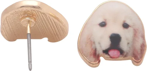 Miniatura 2 de Pendientes de perrito con diseño de perrito de Labrador dorado de la colección Ginger Lyne.