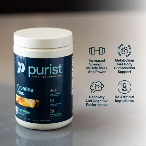 Miniatura 4 de PURIST Creapure Creatine Plus Monohydrate Suplemento en polvo de entrenamiento Recuperación de energía de fuerza muscular para mujeres y hombres