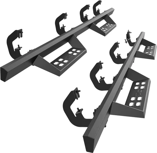 Miniatura 10 de TAC - Estribos laterales con barras Nerf para Chevy Silverado/GMC Sierra 2001-2018 1500 & 2001-2019 2500/3500 camioneta de doble cabina