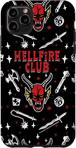 Funda con patrón Hellfire Club de Stranger Things para iPhone 11 Pro Max