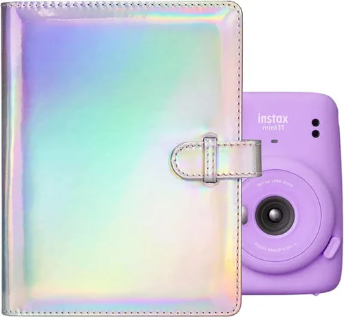 Rieibi Álbum de fotos Instax Mini de 128 bolsillos, cartera de piel sintética para Fujifilm Instax Mini Evo/11/8/9/7s/25/70/90, álbum de fotos