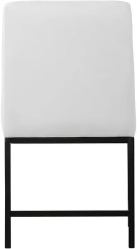 Miniatura 4 de Meridian Furniture Bryce Collection Modern - Silla de comedor tapizada de piel sintética contemporánea con patas de metal negro mate, juego de 2