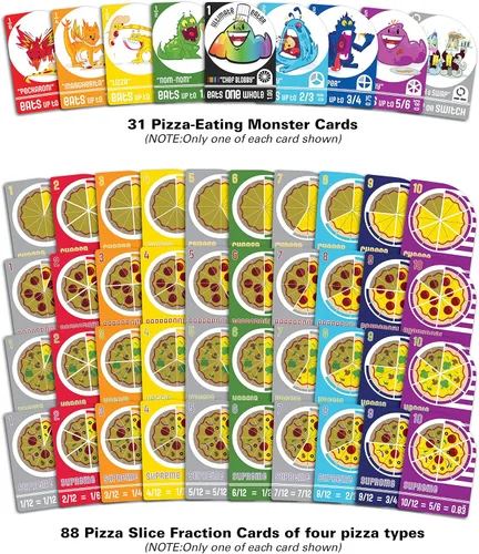Miniatura 4 de Semper Smart Games Blobby's Pizza Math Card Game: ¡Concurso de comer pizza estratégicamente loco entre lindos monstruos!
