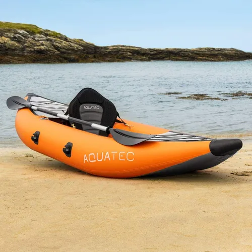 Miniatura 10 de AQUATEC Kayaks inflables – Opciones profesionales e intermedias, asientos individuales o tándem (dobles) – Completo con asientos, paletas y Hudson