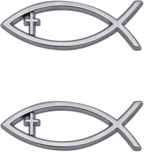 Miniatura 10 de Elektroplate Christian Fish - Emblema de metal cromado para automóviles, camiones y todos los automóviles, ajuste universal de 4 x 1.4 pulgadas