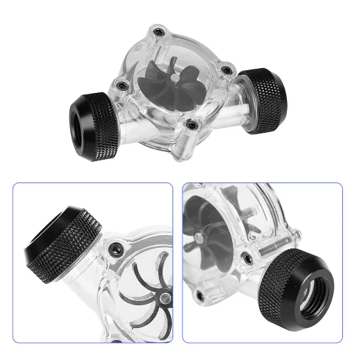 Miniatura 6 de Indicador de flujo de agua Tiiyee, 8 impulsores PC enfriamiento G1/4 medidor roscado Water Cooling Flow Meter Indicatorr for Pc Cooling System