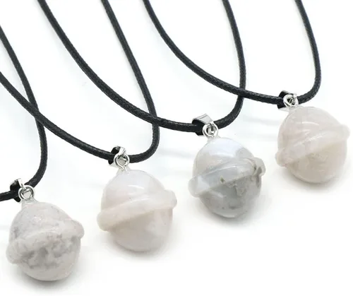 Miniatura 7 de Collar con colgante de piedra natural, ópalo de cuarzo rosa, globo OVNI Reiki, cristales de reiki, collares de cuerda larga para mujeres, joyería