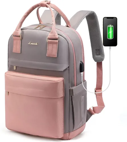 Miniatura 25 de LOVEVOOK - Mochila de computadora portátil para mujeres y niñas, mochila de 15.6 pulgadas impermeable para estudiantes, linda bolsa para libros