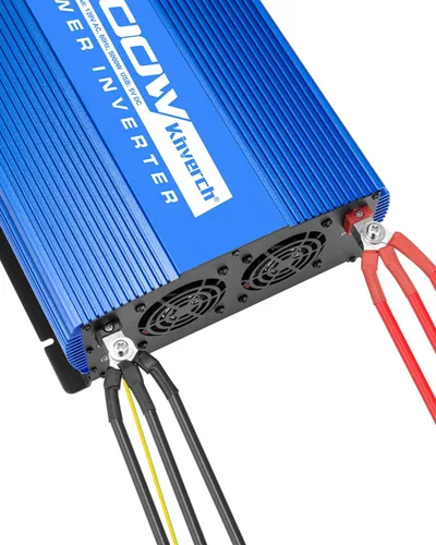 Miniatura 4 de Inversor de corriente de 5000 W de 12 V a 110 V con 4 salidas de CA, 2 puertos USB para campamento/camión/RV/hogar