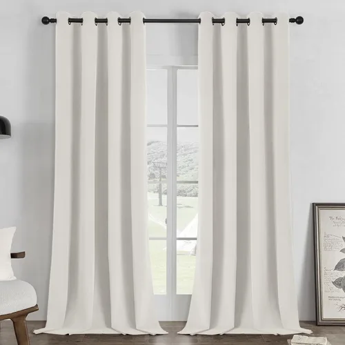 Miniatura 25 de Joydeco - Cortinas opacas 100% azul rey, 84 pulgadas, 2 paneles, cortinas de terciopelo azul rey de lujo para dormitorio y sala de estar, cortinas