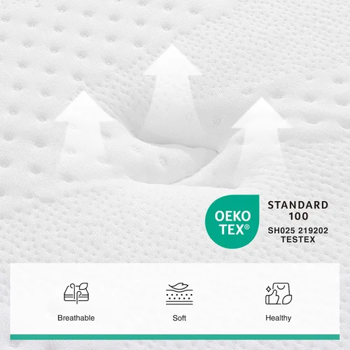 Miniatura 5 de Novilla Colchón híbrido Queen de 14 pulgadas, colchón híbrido Queen para aislamiento de movimiento, espuma viscoelástica de gel con alivio de Blanco
