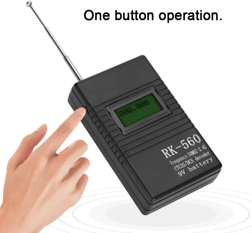 Miniatura 6 de Contador de frecuencia portátil de mano, prueba de radiofrecuencia precisa de frecuencia de 50MHz-2.4Ghz, con antena de una llave, conveniente