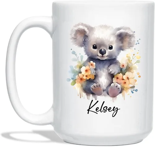Miniatura 11 de Taza de café de bisonte personalizada de 11 onzas y 15 onzas, taza de té blanca de bisonte bebé, regalos para niñas, niños, niñas, niños, mejores
