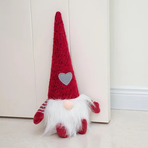 Miniatura 24 de Marwood Lindo tope de puerta decorativo para el hogar y la oficina, tope de puerta interior con peso de alpaca de tela de animal de peluche Gorra