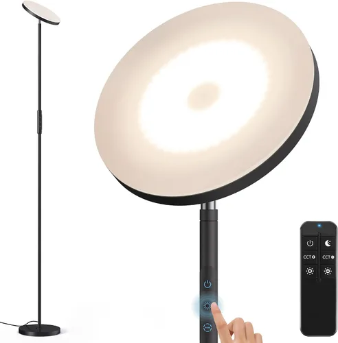 Miniatura 2 de Lámpara de pie de 36 W, color negro, paquete de 1 + lámpara de pie de 42 W, color blanco, 1 paquete