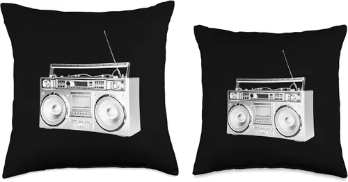 Miniatura 3 de Retro Boom Box 80s 90s, Ghetto Blaster Radio Cassette Player Throw Pillow