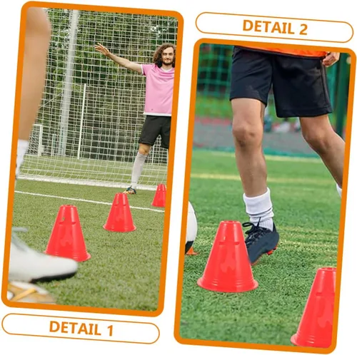 Miniatura 7 de 20Pcs Sports Training Cones High PE Agility Markers for Soccer Football Basketball Roller Skating Practice Flat Base for Stable Outdoor Indoor Drills