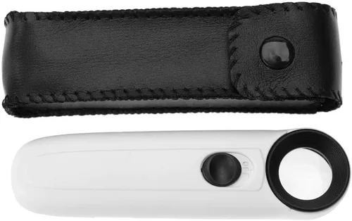 Miniatura 10 de Lupa, Fydun 5X/15X/40X de mano con iluminación LED de plástico ABS, lupa para personas mayores que leen mapas de degeneración macular, joyas