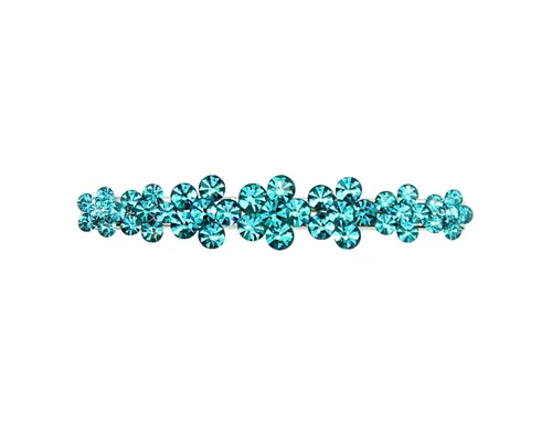 Miniatura 20 de Faship Preciosa pinza para el pelo de cocodrilo con diseño floral de cristal AB