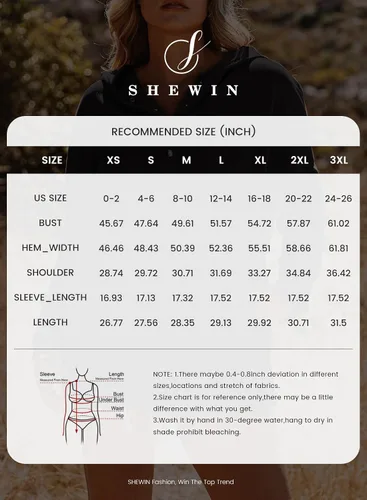 Miniatura 6 de SHEWIN Sudadera de gran tamaño para mujer, casual, con botones, cuello en V, con bolsillo