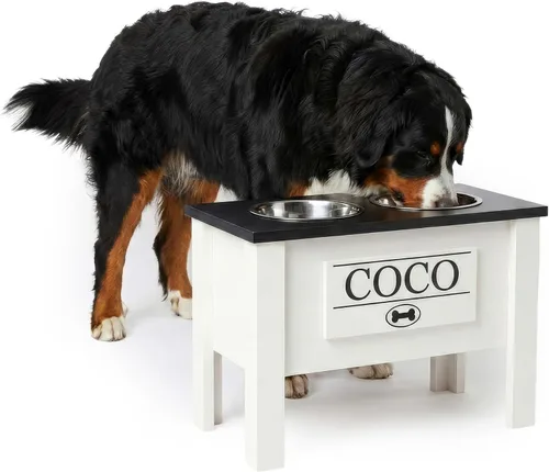 Miniatura 50 de GrooveThis Woodshop Soporte Personalizado de Cuenco Elevado para Perros de Tamaño Grande, Mediano, Pequeño y Extra Pequeño - Cuencos de Acero Negro