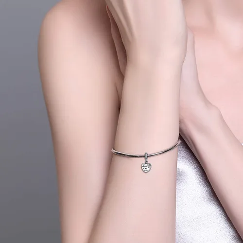 Miniatura 6 de LONAGO Abalorio de fotos personalizado para pulsera de plata de ley personalizable para regalo para mujeres y niñas Plata esterlina Circonita cúbica