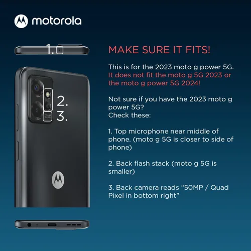 Miniatura 2 de Motorola Funda Protectora para Moto G Power 5G (2023) - Daybreak - Fundas de Ajuste Preciso que Absorben Impactos para Mejor Agarre del Teléfono