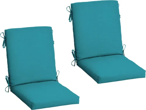 Miniatura 46 de ARDEN - Cojín para silla de comedor exterior de 20 x 20 pulgadas, resistente al agua y a la decoloración, textura verde azul pavo real