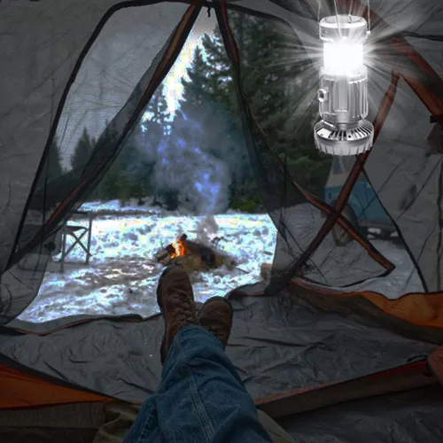 Miniatura 6 de SupBri Linterna solar para campamento con ventilador, ventiladores de campamento recargables que cargan para teléfono, luz a pilas para huracanes