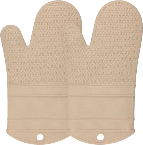 Miniatura 12 de YUTAT Silicone Oven Mitts,Heat Resistant 500F Kitchen Mitts 2PCS,Waterproof Cooking Gloves with Soft Polyester Filling for Kitchen Cooking Baking