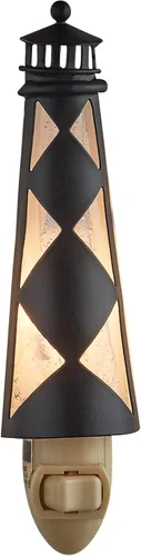Miniatura 7 de Park Designs Cape Hatteras - Luz nocturna Lámpara de acento de faro costero con bombilla de 5 vatios Iluminación de salida de metal náutico