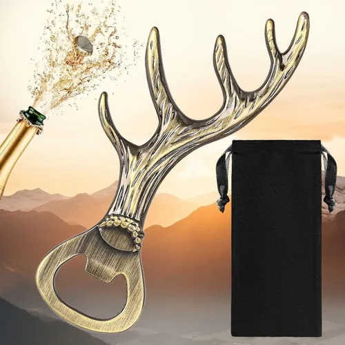 Abrebotellas de astas de ciervo, regalos de ciervo para cazadores, regalos de Navidad y para el Día del Padre, regalos únicos de ciervo para hombres