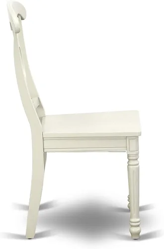 Miniatura 9 de East West Furniture AVKE5-LWH-W - Juego de muebles de comedor de 5 piezas, incluye una mesa de cocina ovalada con hojas de mariposa y 4 sillas