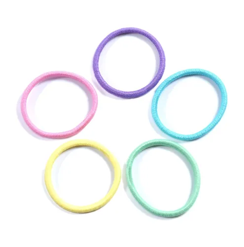 Miniatura 4 de Youxuan Bandas elásticas pequeñas para el cabello para niñas, bandas de goma suaves y cómodas, 100 ligas para el cabello, multicolor Primavera