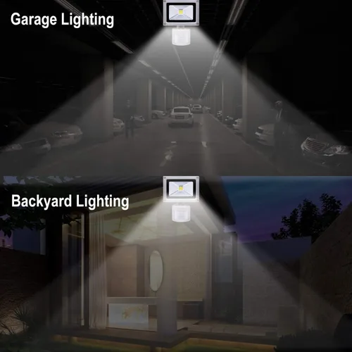 Miniatura 6 de Luces de inundación con sensor de movimiento al aire libre, lámpara LED de inducción de 10 W, foco impermeable IP65, 6500 K luz de sensor LED, luz