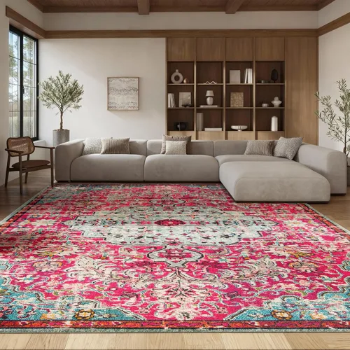 Miniatura 29 de SAFAVIEH Colección Madison MAD447B - Tapete bohemio con medallón antiguo y elegante, no desprende pelusa, para la sala, dormitorio, comedor
