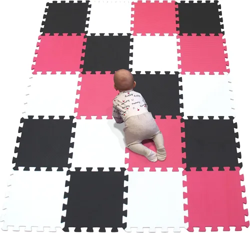 Miniatura 15 de YIMINYUER Alfombra de juego para bebé, 20 piezas de rompecabezas de espuma EVA suave para ejercicio y yoga, alfombrilla no tóxica portátil para sala