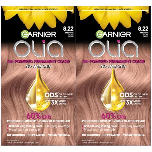 Miniatura 17 de Garnier Olia Tinte para el cabello permanente rico en aceite de color brillante sin amoníaco, 5.0 marrón medio (paquete de 2) tinte para el cabello