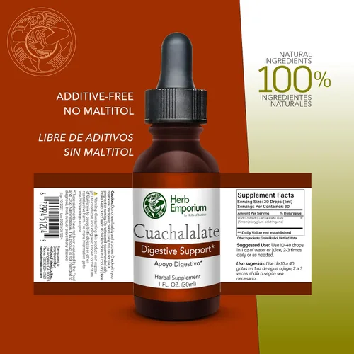 Miniatura 4 de Extracto de hierbas Cuachalalate 1 fl oz para apoyo digestivo