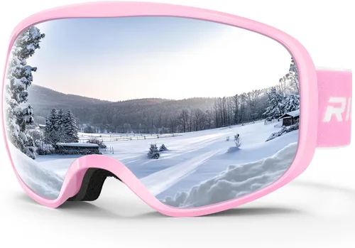 Miniatura 18 de Gafas de esquí de snowboard para hombres, mujeres, adultos, jóvenes, sobre gafas OTG/100% protección UV, antivaho/visión amplia