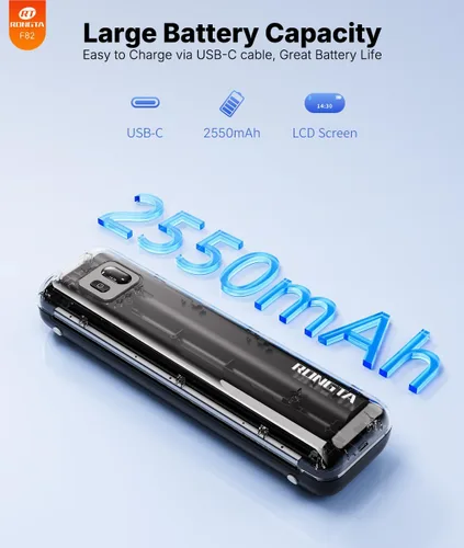 Miniatura 5 de Rongta Impresoras portátiles inalámbricas para viajes, impresora térmica sin tinta Bluetooth para uso escolar/oficina/hogar, compatible con papel
