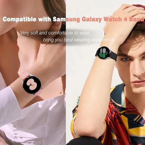 Miniatura 6 de HSWAI Correa de silicona de liberación rápida de 0.78 pulgadas compatible con Samsung Galaxy Active 2, Galaxy Watch 7/6/5/4/FE de 1.575 pulgadas, 10