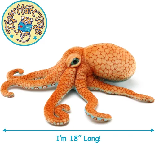 Miniatura 2 de TigerHart Olympus El Pulpo - Peluche de 18 Pulgadas