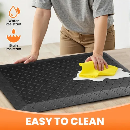 Miniatura 6 de Tapetes de cocina extra gruesos de 4/5 pulgadas para piso, antideslizantes, antifatiga, tapete de fregadero impermeable resistente a las manchas