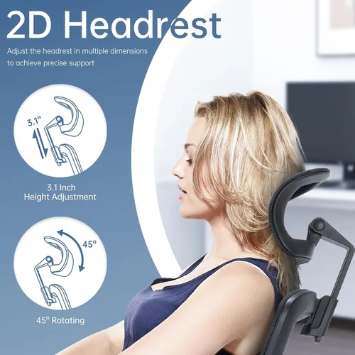 Miniatura 8 de Silla de oficina grande y alta, silla de escritorio ergonómica resistente de 400 libras con cojín de espuma de modelado 3D suave, sillas